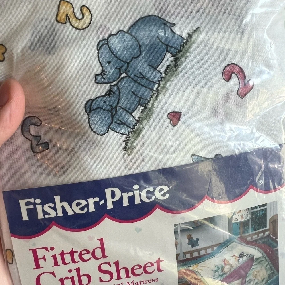 Vintage Crib Sheet Fisher Price/ Toddler Mattress Sheet‎ Standard 28 x 52 Inches